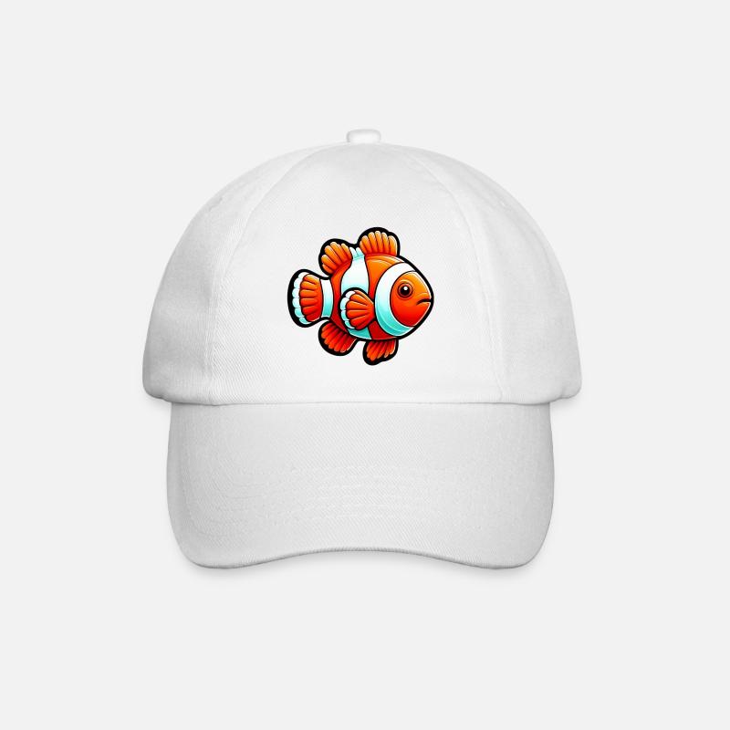 Clownfisch - Baseballkappe - Weiß/Weiß