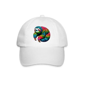 Faultier - Baseballkappe - Weiß/Weiß - Vorne