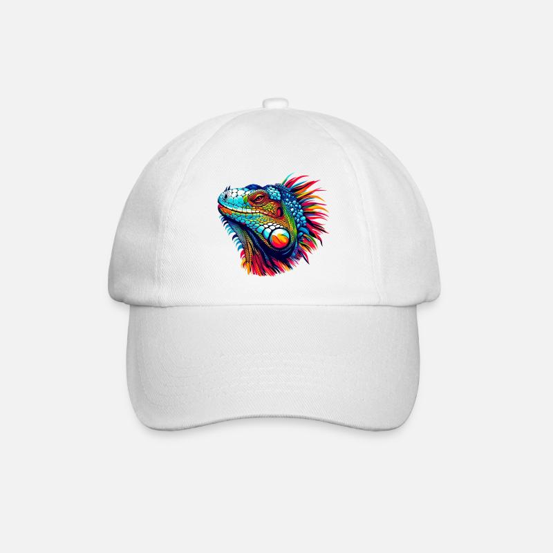 Leguan - Baseballkappe - Weiß/Weiß