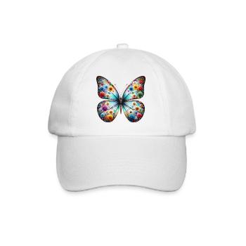 Schmetterling - Baseballkappe - Weiß/Weiß - Vorne