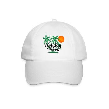 Holidays Holidaymakers Palm Trees Summer Sun Beach Island - Baseball Cap - white/white - Front