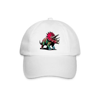 Dinosaur - Baseball Cap - white/white - Front