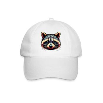 Raccoon - Baseball Cap - white/white - Front