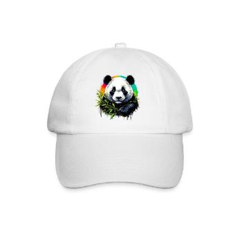 Panda - Baseballkappe - Weiß/Weiß - Vorne