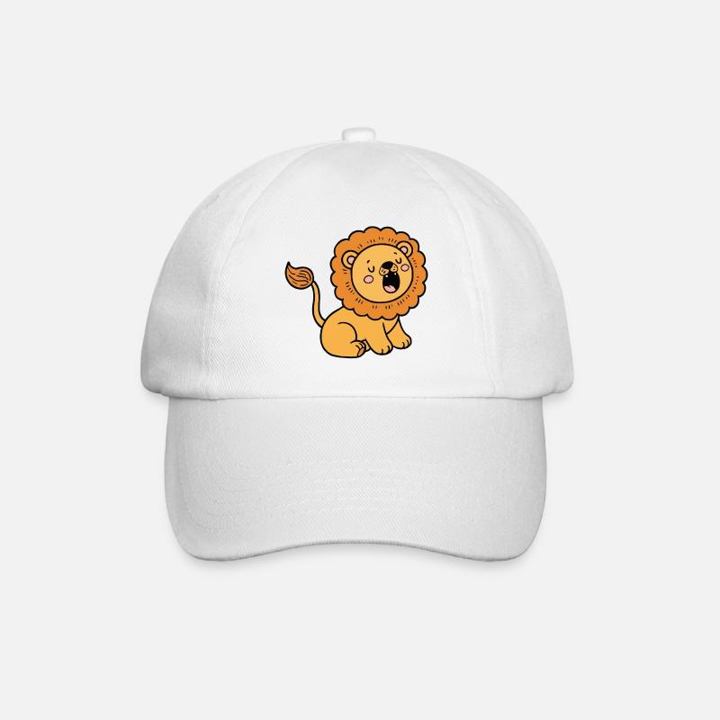 Löwe - Baseballkappe - Weiß/Weiß