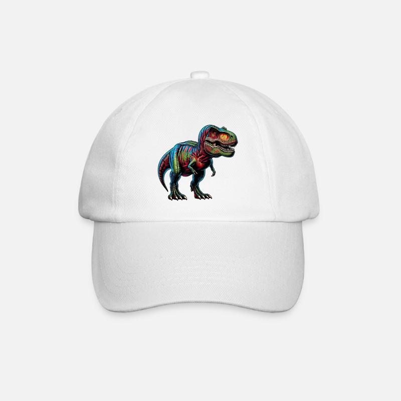 Dinosaurier - Baseballkappe - Weiß/Weiß
