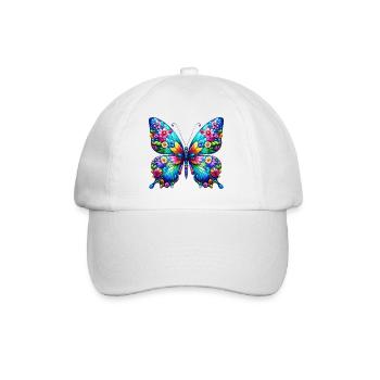 Schmetterling - Baseballkappe - Weiß/Weiß - Vorne