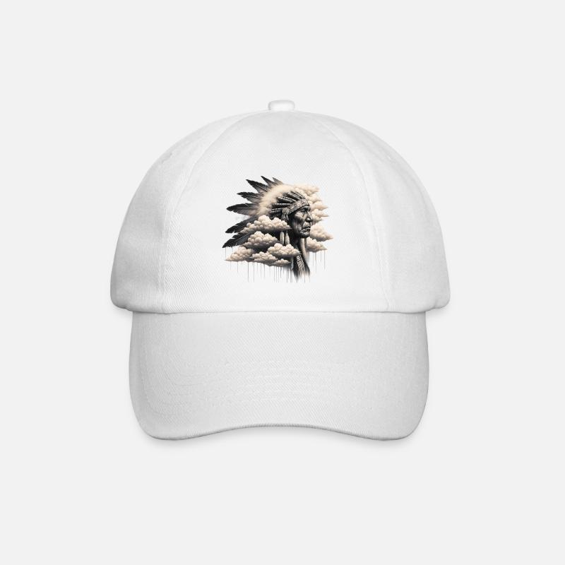 American Indian American - Baseball Cap - white/white
