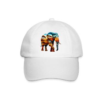 Éléphant - Casquette classique - blanc/blanc - Devant
