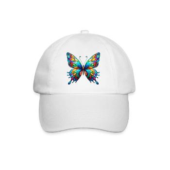 Schmetterling - Baseballkappe - Weiß/Weiß - Vorne