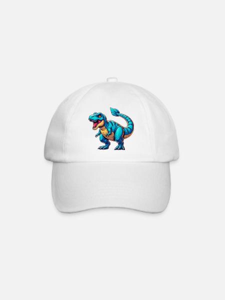 Dinosaurier - Baseballkappe - Weiß/Weiß