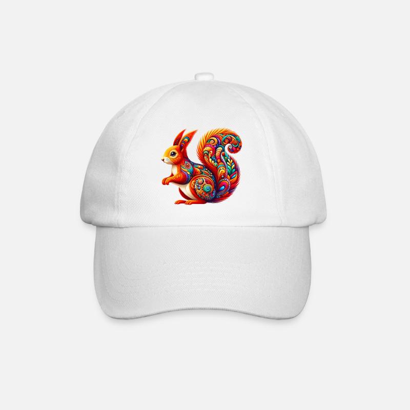 Eichhörnchen - Baseballkappe - Weiß/Weiß