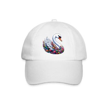 Schwan - Baseballkappe - Weiß/Weiß - Vorne