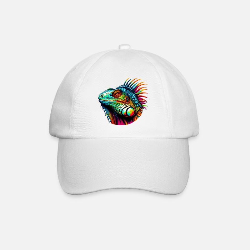 Leguan - Baseballkappe - Weiß/Weiß