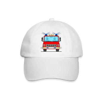 Fire engine without lettering - Baseball Cap - white/white - Front
