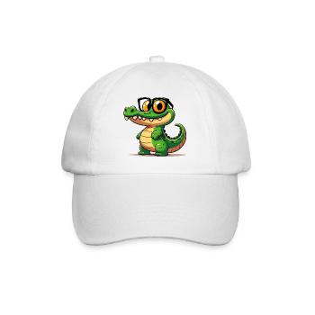 Alligator Crocodile - Baseball Cap - white/white - Front