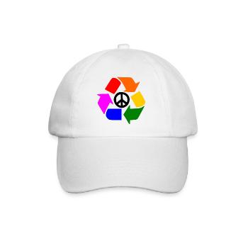 Peace sign - Baseball Cap - white/white - Front