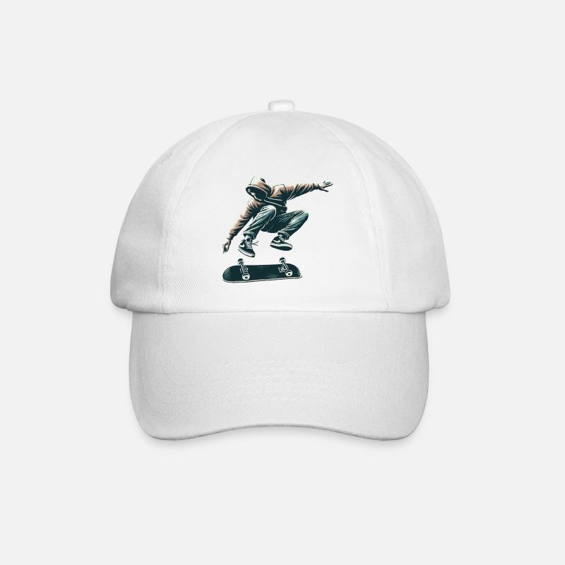 Skater - Baseballkappe - Weiß/Weiß