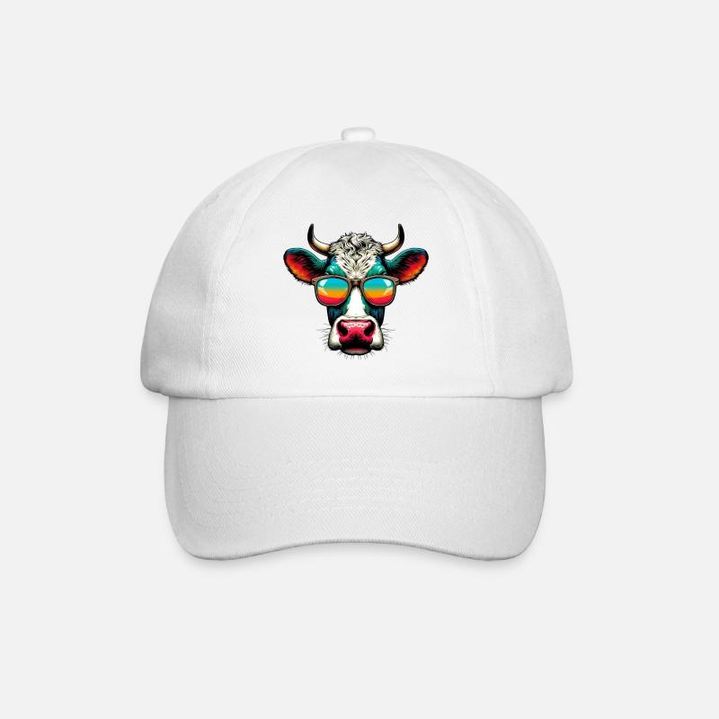 Kuh - Baseballkappe - Weiß/Weiß
