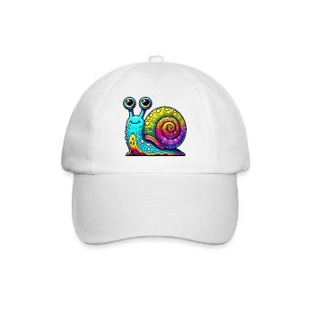 Schnecke - Baseballkappe - Weiß/Weiß - Vorne
