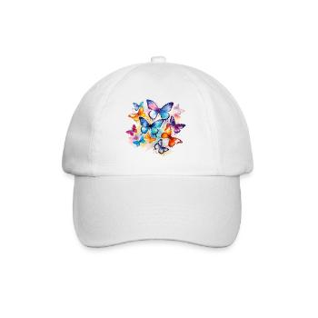 Butterflies Colorful Colorful Beautiful Art Nature - Baseball Cap - white/white - Front