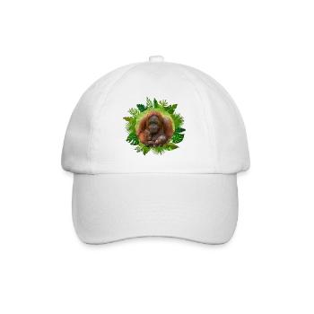 Orang-Utan-Familienbande - Baseballkappe - Weiß/Weiß - Vorne