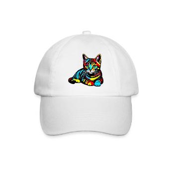 Cat - Baseball Cap - white/white - Front