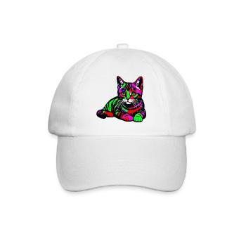 Cat - Baseball Cap - white/white - Front