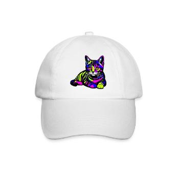 Cat - Baseball Cap - white/white - Front