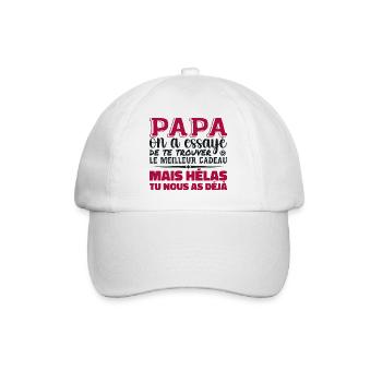Dad, we tried to find the best one for you - Baseball Cap - white/white - Front