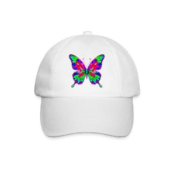 Schmetterling - Baseballkappe - Weiß/Weiß - Vorne