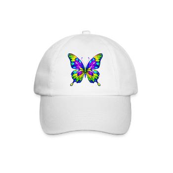 Schmetterling - Baseballkappe - Weiß/Weiß - Vorne