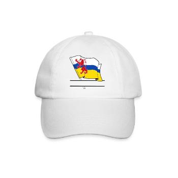 Flag Limburg text banner - Baseball Cap - white/white - Front