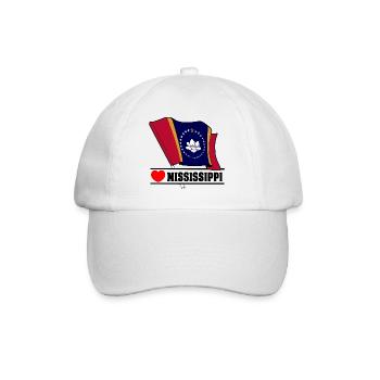 Drapeau Mississippi coeur MISSISSIPPI - Casquette classique - blanc/blanc - Devant