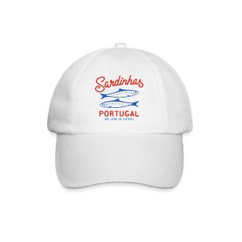 sardinen konserve sardinhas portugal - Baseballkappe - Weiß/Weiß - Vorne