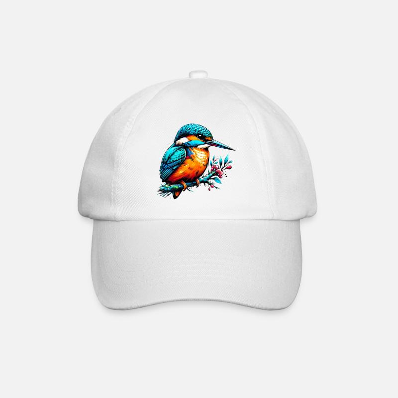 Eisvogel - Baseballkappe - Weiß/Weiß
