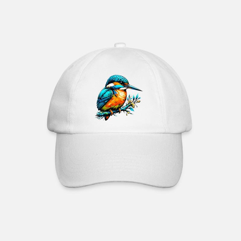 Eisvogel - Baseballkappe - Weiß/Weiß