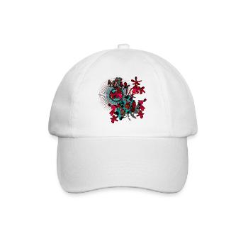 Fleurs de printemps rouge printemps motif - Casquette classique - blanc/blanc - Devant