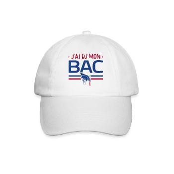 J'ai eu mon Bac | Le Cadeau Pour le Bac - Casquette classique - blanc/blanc - Devant