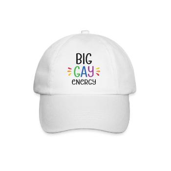 LGBTQ Pride Month - Big Gay Energy - Baseball Cap - white/white - Front