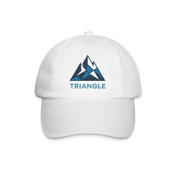 Geometric mountain motif with triangles - Baseball Cap - white/white - Front