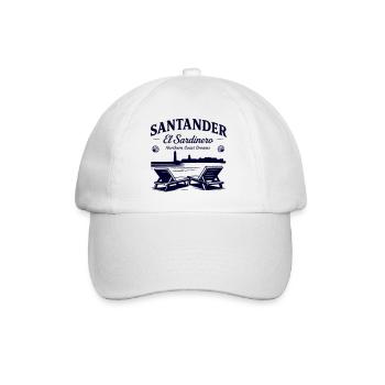 Santander El Sardinero Strand - Traum an der Nordküste - Baseballkappe - Weiß/Weiß - Vorne
