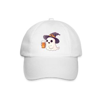Halloween Ghost Ghost Beer Alcohol Funny - Baseball Cap - white/white - Front