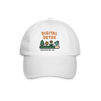 Digital Detox Nature Illustration - Baseball Cap - white/white - Front