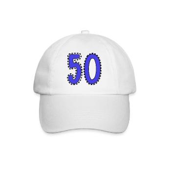 50. 50 YEARS. 50th ANNIVERSARY. 50 YEARS ANNIVERSARY. - Baseball Cap - white/white - Front