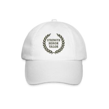 Ehrenvolle Siegesmoral Plakette - Baseballkappe - Weiß/Weiß - Vorne