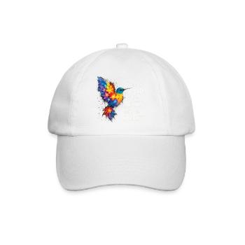 Geliebt von Jesus Christian Floral Kolibri - Baseballkappe - Weiß/Weiß - Vorne