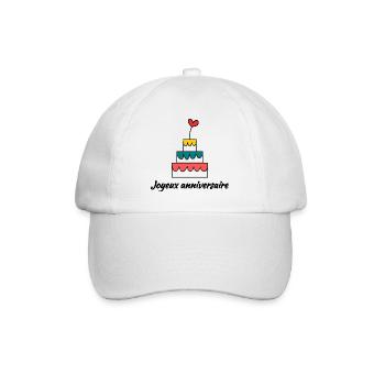 ALLES GUTE ZUM GEBURTSTAG. ALLES GUTE ZUM GEBURTSTAG. JAHRESTAG. - Baseballkappe - Weiß/Weiß - Vorne