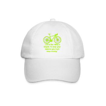 Équilibre du vélo Texte néon - Casquette classique - blanc/blanc - Devant