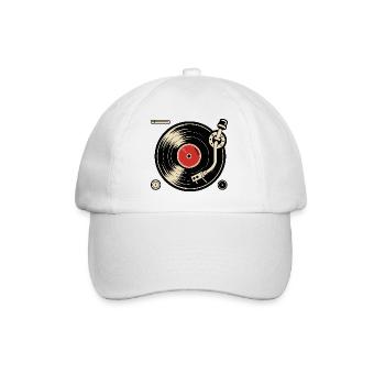 Disques vinyles Platine vinyle Platine vinyle Graphisme - Casquette classique - blanc/blanc - Devant